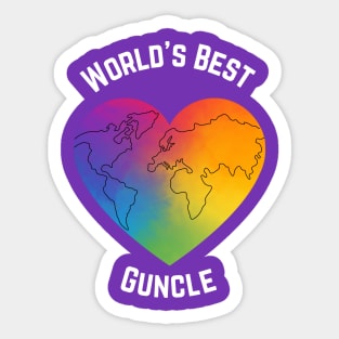 Worlds best guncle Sticker